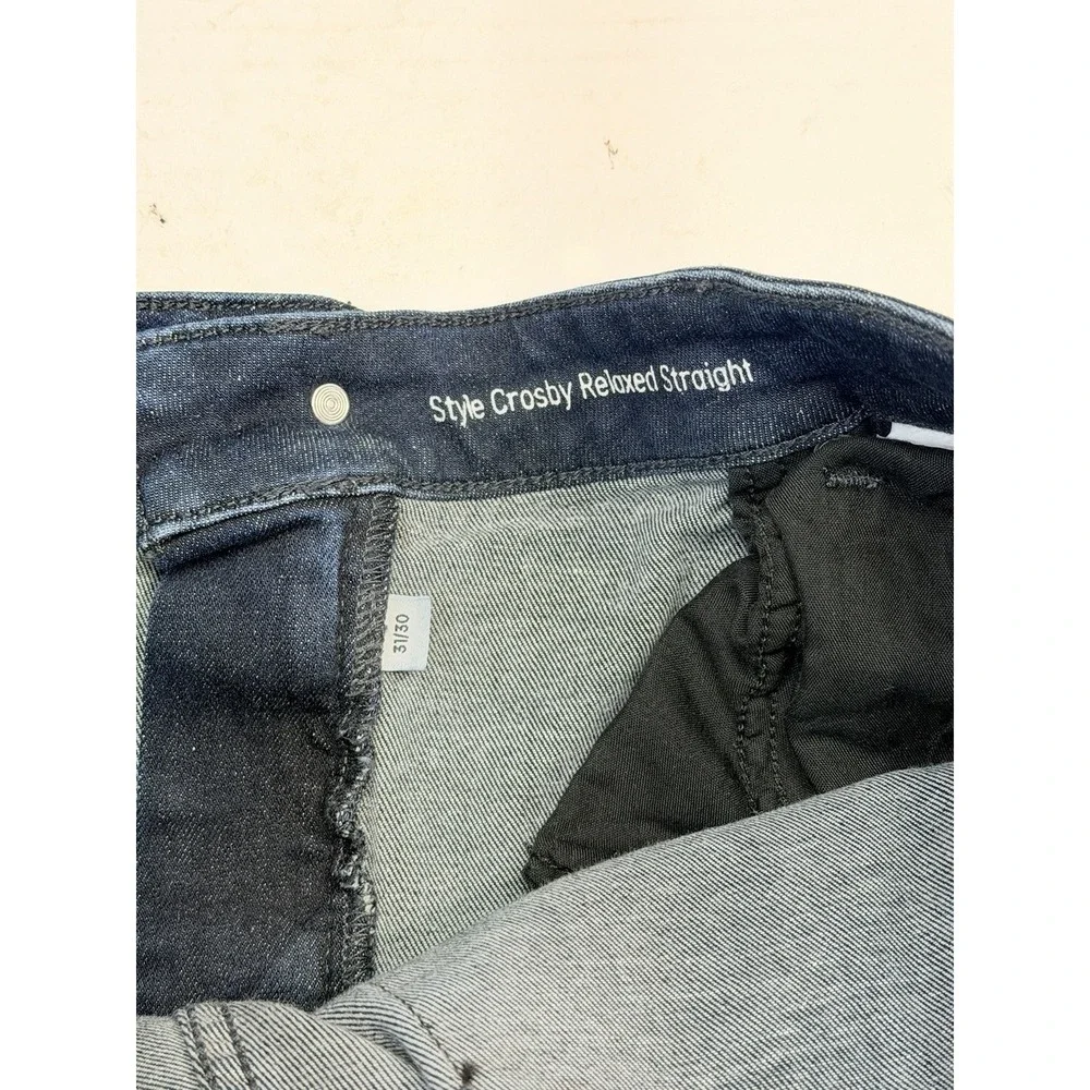 Mustang Crosby Relaxed Straight Jeans Men's 31x30 Dark Wash Stretch Denim